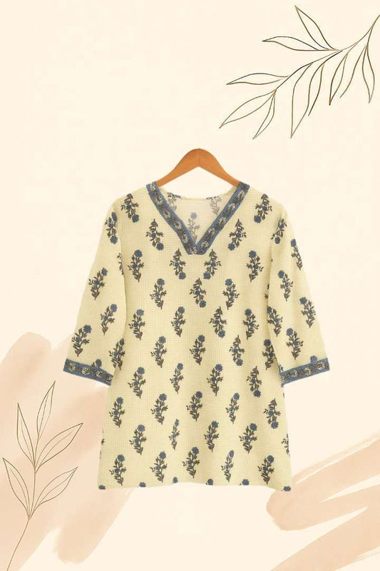 Block and Flower Kurti