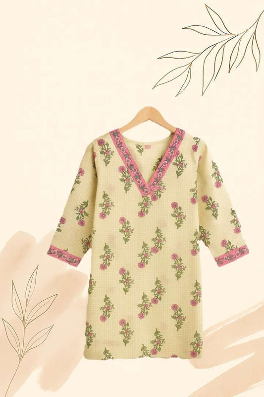 Block and Flower Kurti